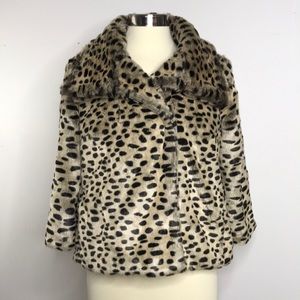 Vigoss Collection Faux Fur Coat - Cheetah Print - Size X-Small